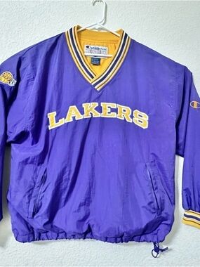 Champion Los Angeles Lakers Pullover Windbreaker - Purple & Gold